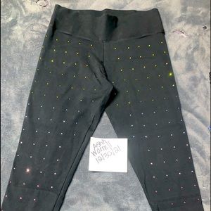 Victoria's Secret PINK  Yoga Rainbow Rhinestone Legging